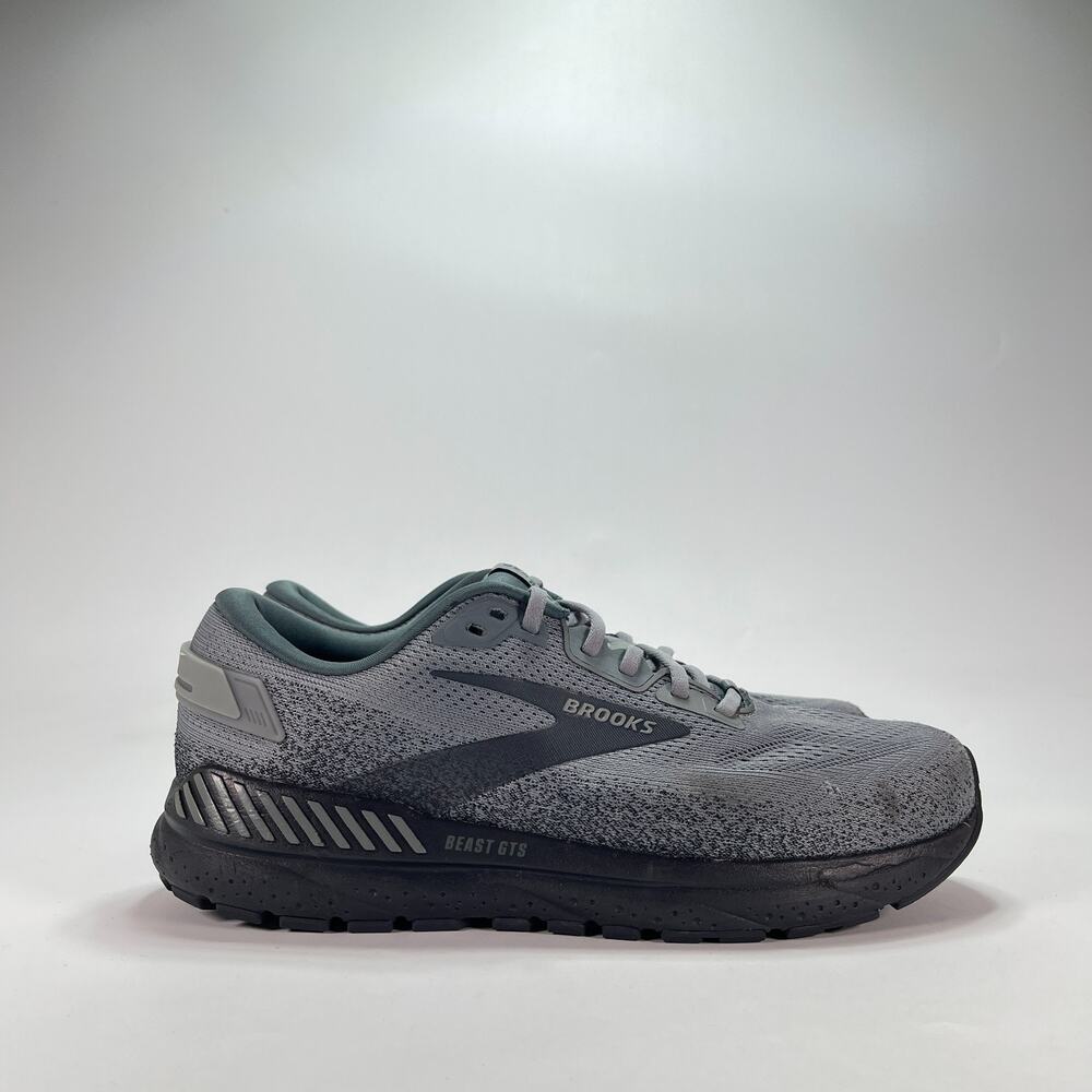 Brooks Beast GTS 24 Wide Grey Black Running Shoes 1104252E069 Men's Size 10.5